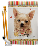 Apple Head Chihuahua Happiness - Pets Nature Vertical Impressions Decorative Flags HG110248 Made In USA