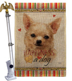 Apple Head Chihuahua Happiness - Pets Nature Vertical Impressions Decorative Flags HG110248 Made In USA
