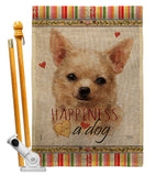 Apple Head Chihuahua Happiness - Pets Nature Vertical Impressions Decorative Flags HG110248 Made In USA