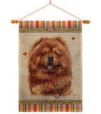 Red Chow Chow Happiness - Pets Nature Vertical Impressions Decorative Flags HG110249 Made In USA