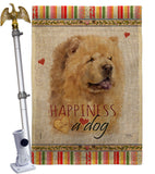 Cream Chow Chow Happiness - Pets Nature Vertical Impressions Decorative Flags HG110250 Made In USA