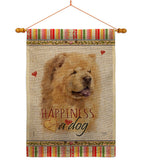 Cream Chow Chow Happiness - Pets Nature Vertical Impressions Decorative Flags HG110250 Made In USA
