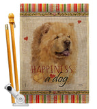 Cream Chow Chow Happiness - Pets Nature Vertical Impressions Decorative Flags HG110250 Made In USA