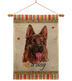 Red German Shepherd Happiness - Pets Nature Vertical Impressions Decorative Flags HG110253 Made In USA