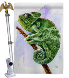 Chameleon - Pets Nature Vertical Impressions Decorative Flags HG110274 Made In USA