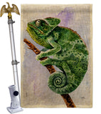 Chameleon - Pets Nature Vertical Impressions Decorative Flags HG110274 Made In USA