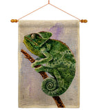 Chameleon - Pets Nature Vertical Impressions Decorative Flags HG110274 Made In USA