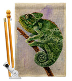 Chameleon - Pets Nature Vertical Impressions Decorative Flags HG110274 Made In USA