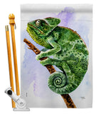 Chameleon - Pets Nature Vertical Impressions Decorative Flags HG110274 Made In USA