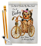 Not Yarkie, I'm Baby - Pets Nature Vertical Impressions Decorative Flags HG110280 Made In USA