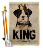 King Of Cuteness - Pets Nature Vertical Impressions Decorative Flags HG137525 Made In USA