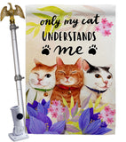 My Cat Understand - Pets Nature Vertical Impressions Decorative Flags HG137551 Made In USA