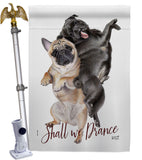 Shall we Dance - Pets Nature Vertical Impressions Decorative Flags HG137562 Made In USA