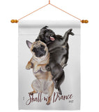 Shall we Dance - Pets Nature Vertical Impressions Decorative Flags HG137562 Made In USA