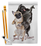 Shall we Dance - Pets Nature Vertical Impressions Decorative Flags HG137562 Made In USA