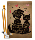 Friends are like Stars - Pets Nature Vertical Impressions Decorative Flags HG191085 Made In USA