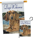 Dachshund - Pets Nature Vertical Impressions Decorative Flags HG110003 Made In USA