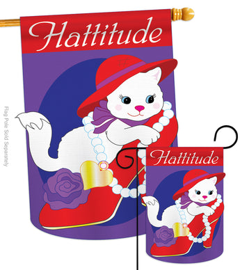 Hattitude - Pets Nature Vertical Applique Decorative Flags HG110035