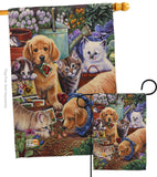 Helpful Garden Paws - Pets Nature Vertical Impressions Decorative Flags HG110045 Made In USA