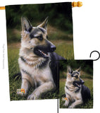 German Shepherd - Pets Nature Vertical Impressions Decorative Flags HG110051 Made In USA