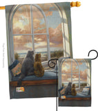 Enjoying the View - Pets Nature Vertical Impressions Decorative Flags HG110057 Made In USA