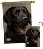 Black Lab - Pets Nature Vertical Impressions Decorative Flags HG110076 Made In USA