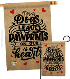 Dogs Leave Pawprints - Pets Nature Vertical Impressions Decorative Flags HG110130 Made In USA