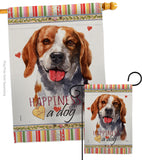 Beagle Happiness - Pets Nature Vertical Impressions Decorative Flags HG110150 Made In USA