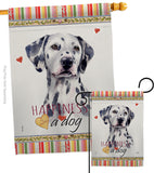 Dalmatian Happiness - Pets Nature Vertical Impressions Decorative Flags HG110172 Made In USA