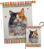 Long Hair Dilute Calico Happiness - Pets Nature Vertical Impressions Decorative Flags HG110174 Made In USA