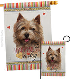 Norwich Terrier Happiness - Pets Nature Vertical Impressions Decorative Flags HG110200 Made In USA