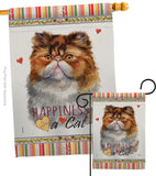 Persian Happiness - Pets Nature Vertical Impressions Decorative Flags HG110205 Made In USA