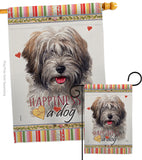 Tibetan Terrier Happiness - Pets Nature Vertical Impressions Decorative Flags HG110228 Made In USA