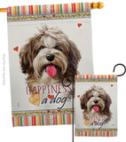 Havanese Cuban Happiness - Pets Nature Vertical Impressions Decorative Flags HG110239 Made In USA