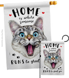 Runs To Greet - Pets Nature Vertical Impressions Decorative Flags HG137559 Made In USA