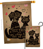 Friends are like Stars - Pets Nature Vertical Impressions Decorative Flags HG191085 Made In USA