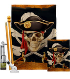 Pirate Life - Pirate Coastal Vertical Impressions Decorative Flags HG107068 Made In USA