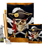 Pirate Life - Pirate Coastal Vertical Impressions Decorative Flags HG107068 Made In USA