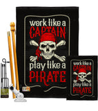 Play Like a Priate - Pirate Coastal Vertical Impressions Decorative Flags HG137074 Made In USA