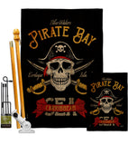 Pirate Bay - Pirate Coastal Vertical Impressions Decorative Flags HG137377 Made In USA