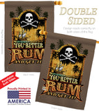 You Better Rum & Get It - Pirate Coastal Vertical Impressions Decorative Flags HG107029 Made In USA