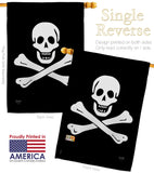 Black Sam - Pirate Coastal Vertical Impressions Decorative Flags HG107032 Made In USA