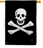 Black Sam - Pirate Coastal Vertical Impressions Decorative Flags HG107032 Made In USA