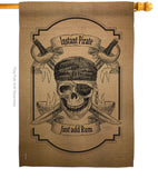 Instant Pirate - Pirate Coastal Vertical Impressions Decorative Flags HG107047 Made In USA