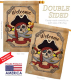 Ahoy Pirate - Pirate Coastal Vertical Impressions Decorative Flags HG107059 Made In USA