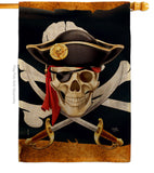 Pirate Life - Pirate Coastal Vertical Impressions Decorative Flags HG107068 Made In USA