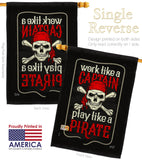 Play Like a Priate - Pirate Coastal Vertical Impressions Decorative Flags HG137074 Made In USA