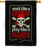 Play Like a Priate - Pirate Coastal Vertical Impressions Decorative Flags HG137074 Made In USA