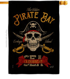 Pirate Bay - Pirate Coastal Vertical Impressions Decorative Flags HG137377 Made In USA