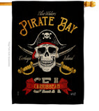 Pirate Bay - Pirate Coastal Vertical Impressions Decorative Flags HG137377 Made In USA